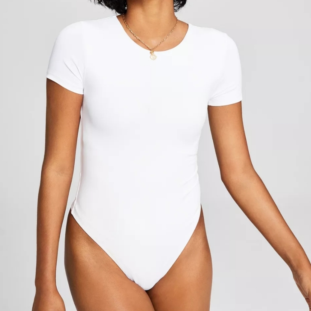 White Thong Bodysuit, NWT